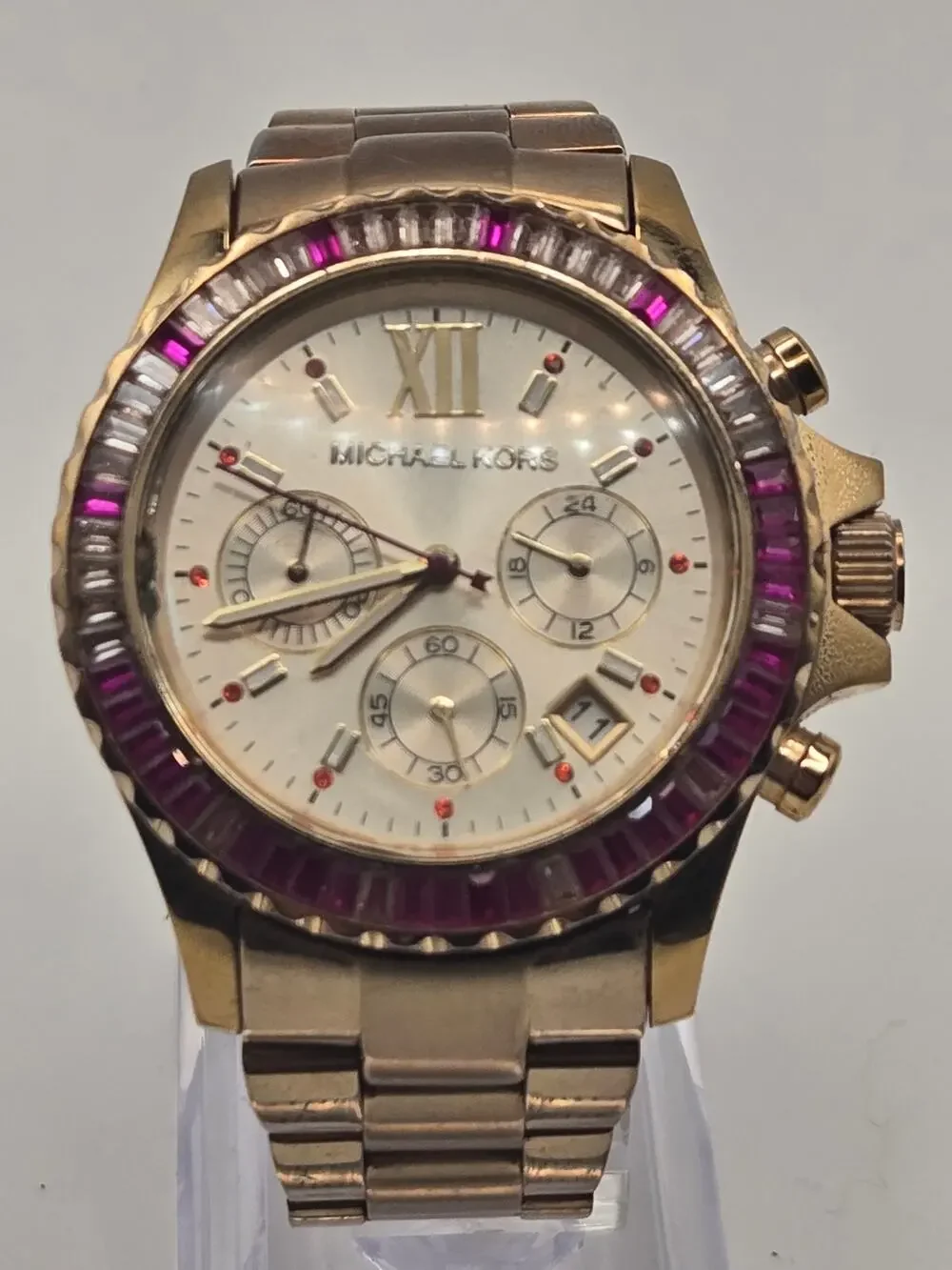 Michael Kors Everest Chronograph Watch MK5871 Pink Crystals